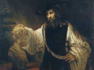 Ein Rembrandt mit Büste von Aristoteles